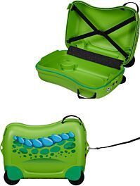 samsonite dream2go børnekuffert - grøn dinosaur