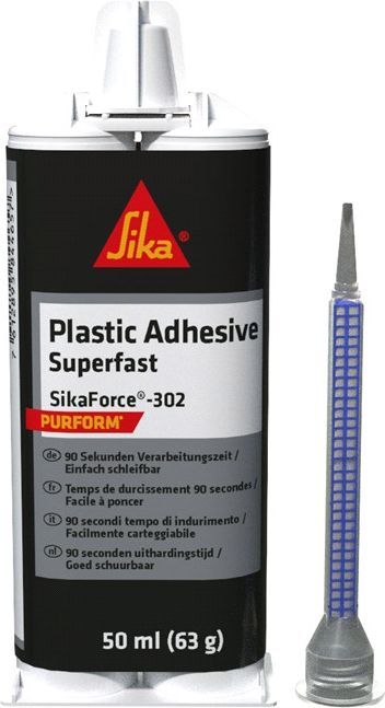 SikaForce-302 Superhurtig plastlim 50ml+Miksere
