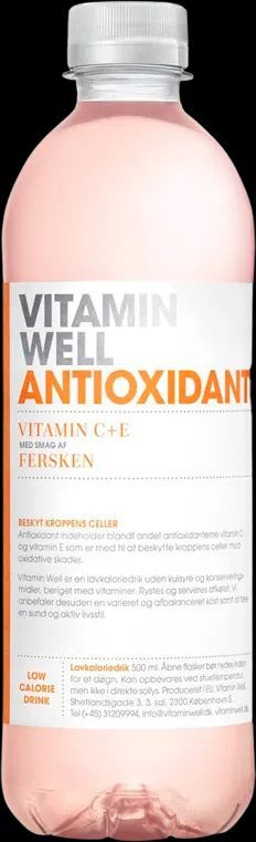 vitamin well antioxidant - fersken (500 ml)