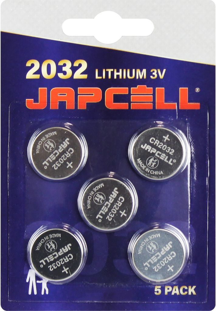 Japcell Lithium CR2032-batterier, 5 stk.