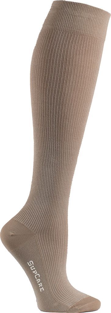 støttestrømper bambus, beige
