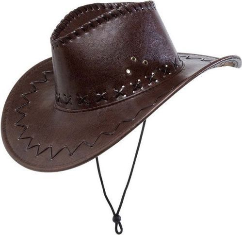 Brun cowboy hat læder