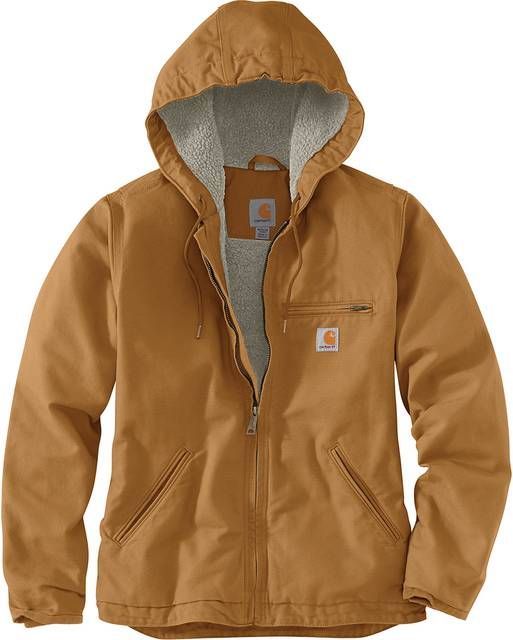 Carhartt Women's Washed Duck Sherpa Lined Jacket - Carhartt Brown