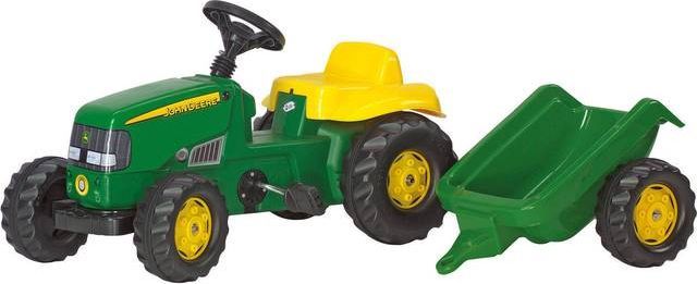 rolly toys john deere traktor med anhænger - grøn