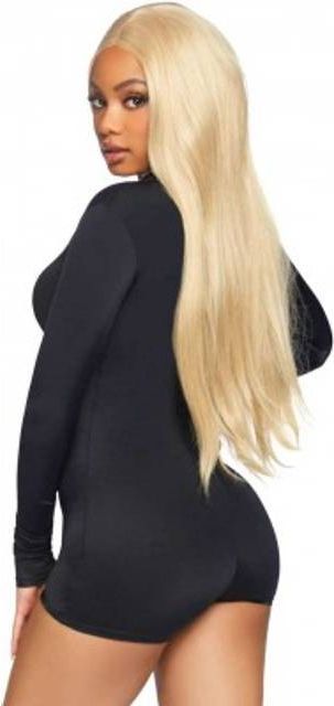Leg Avenue Langærmet Bodystocking - Sort