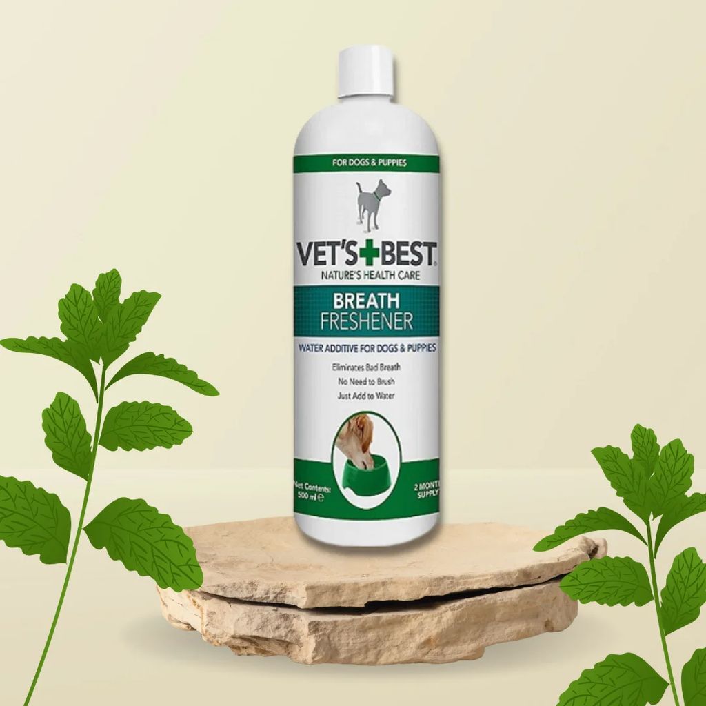 vet's best frisk ånde dråber til hunde 500 ml.