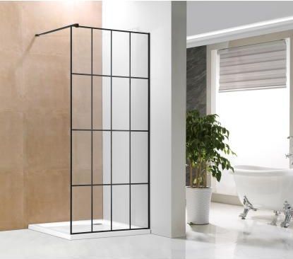 nortiq brusevæg new york sort/klar h190 cm - flere bredder