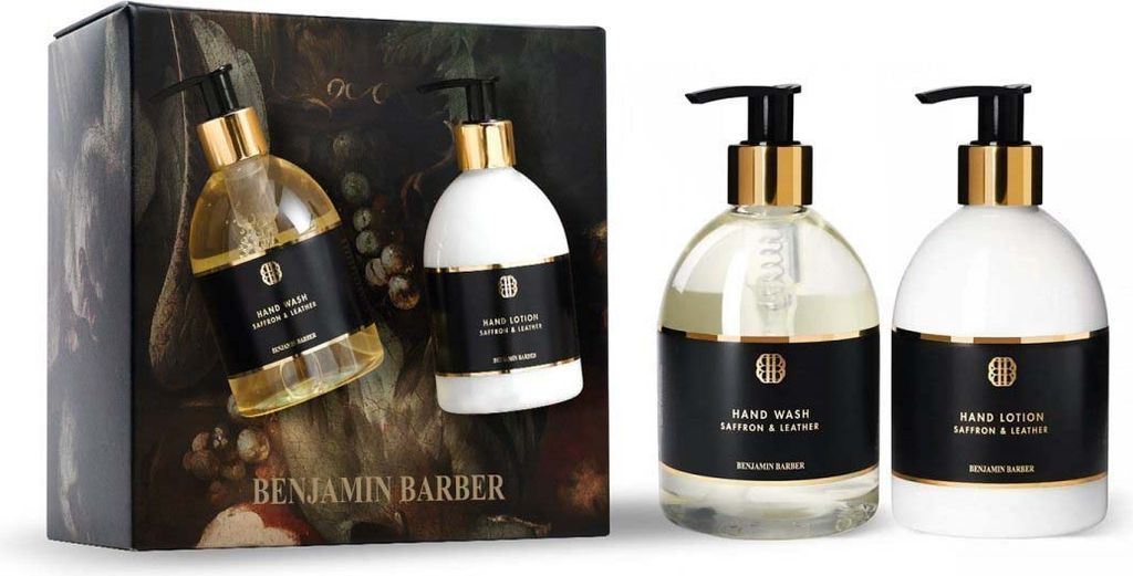 Benjamin Barber Gift Set Saffron & Leather Hand Duo