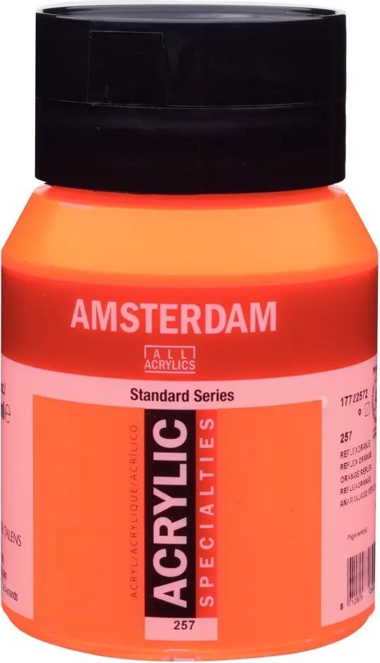 Amsterdam Standard Series Acrylic Jar Azo Orange 500ml