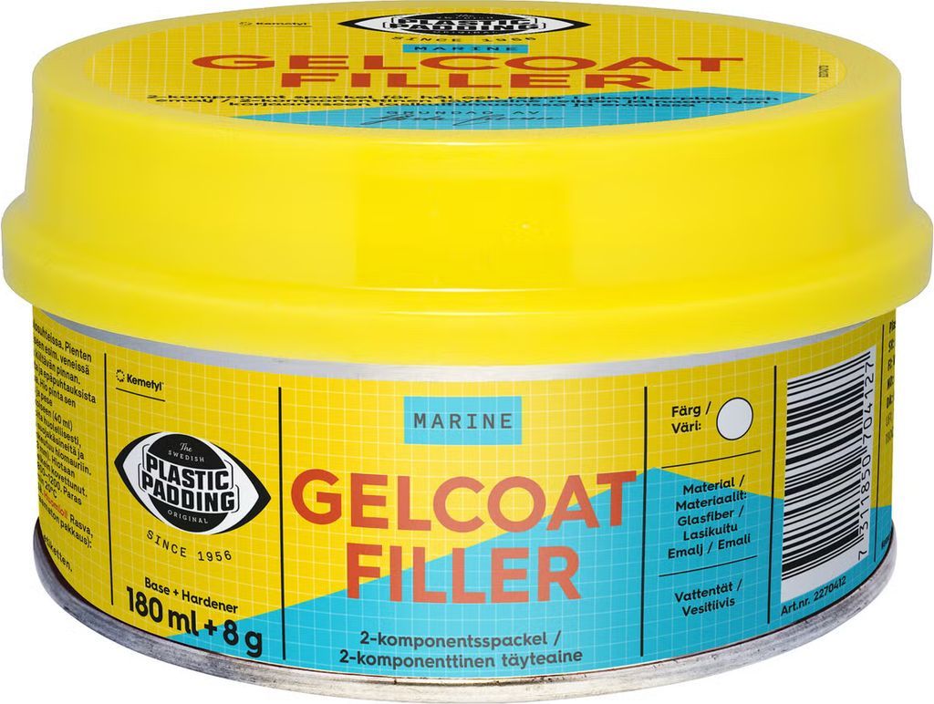 Gelcoat Filler, 180ml. Plastic Padding,
