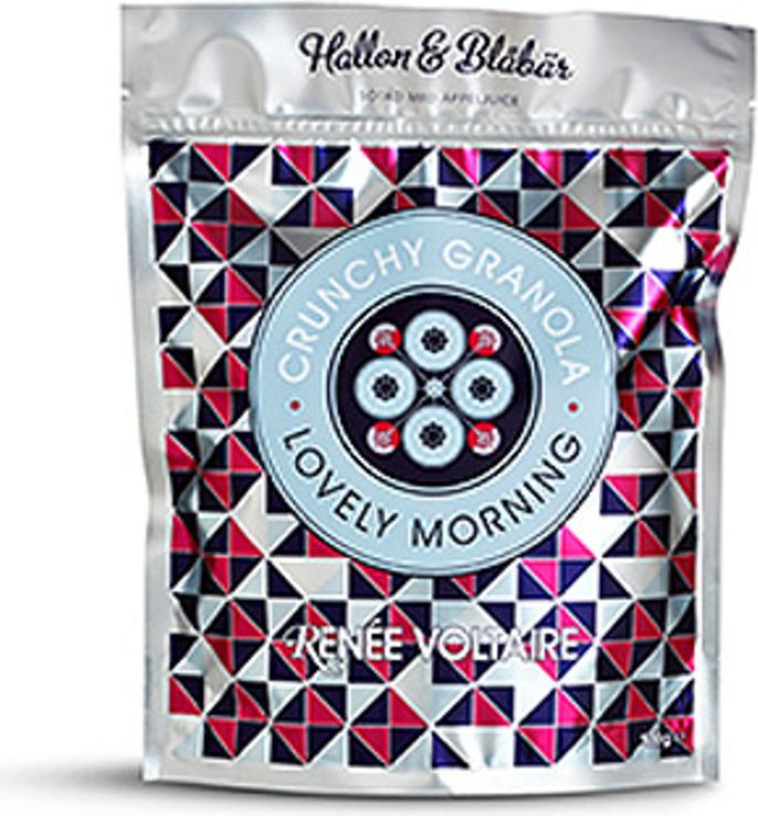 Crunchy granola hindbær blåbær græskar - 500 gr - René Voltaire