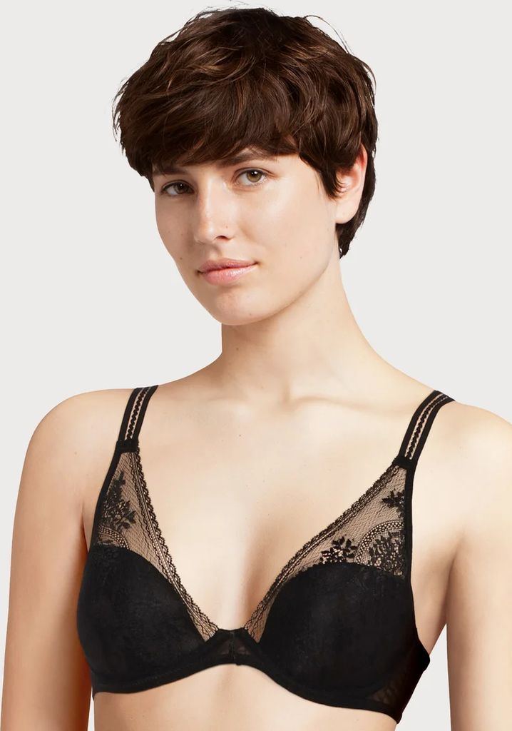MADDIE PLUNGE BRA - Trekants-bh'er - black