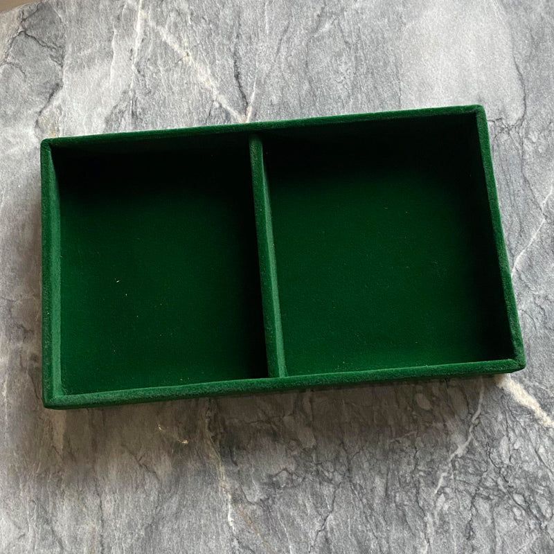 ANNEBRAUNER Velvet Tray Green 2 Sections Serveringsbakke