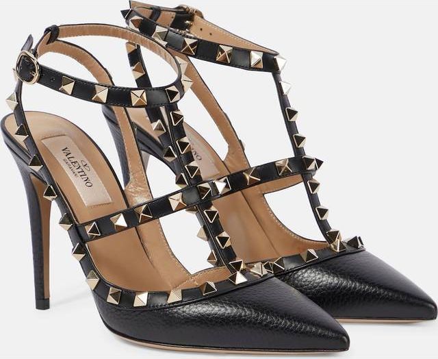 Valentino Garavani Rockstud Leather Pumps - Black