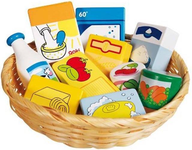 Goki Toy Shop Miniatures in a Basket Food & Household Goods