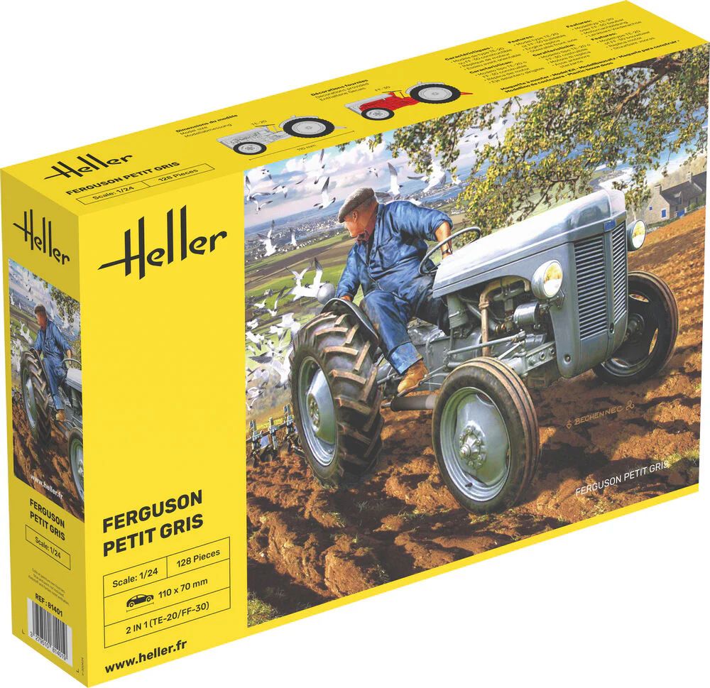 Heller Ferguson Petit Pig Modell Traktor Startsats - 1:24