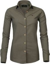 Laksen - Olivia Brushed Cotton Skjorte - Olive