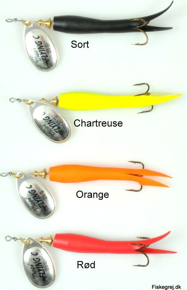 mepps flying c spinner-15 gr-fluo gul/sølv