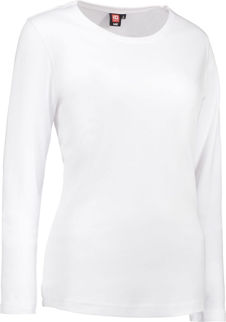 Interlock Langærmet T-Shirt Dame, Hv - 0509
