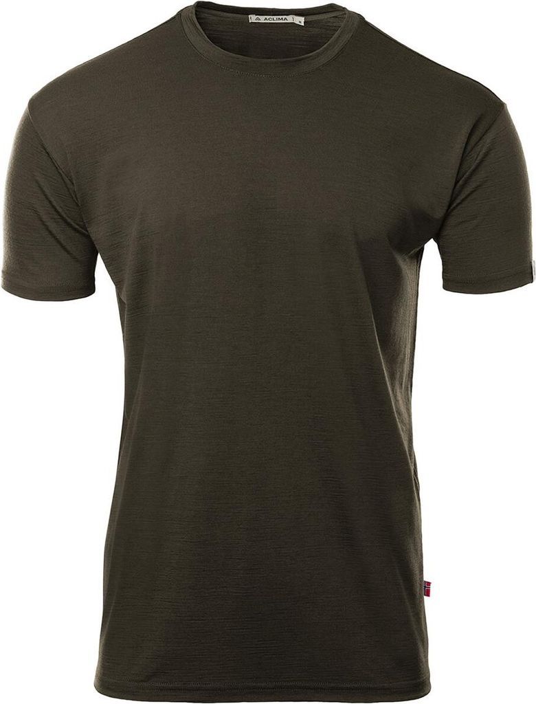 Aclima Mens LightWool 180 Classic Tee (Grøn (TARMAC) Medium)