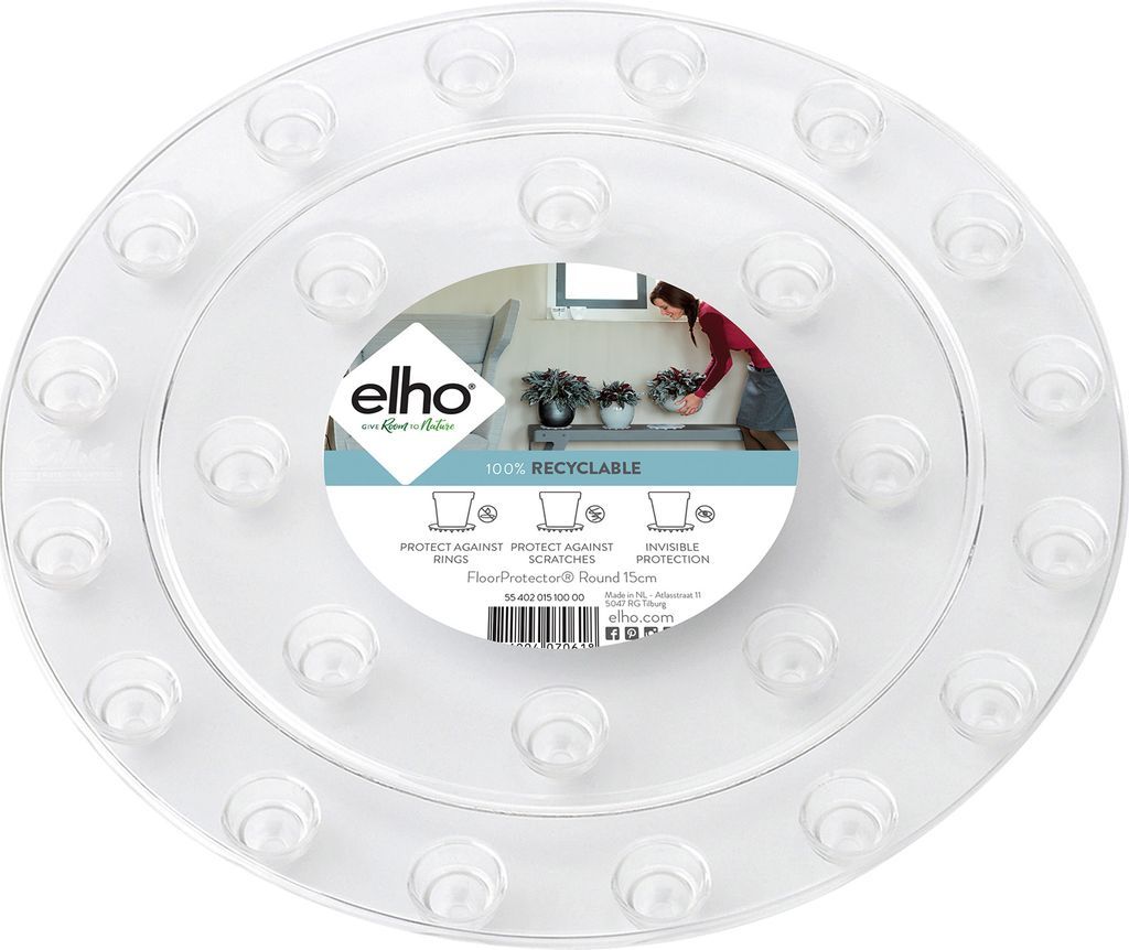 elho gulvbeskytter ø12,5 cm transparent
