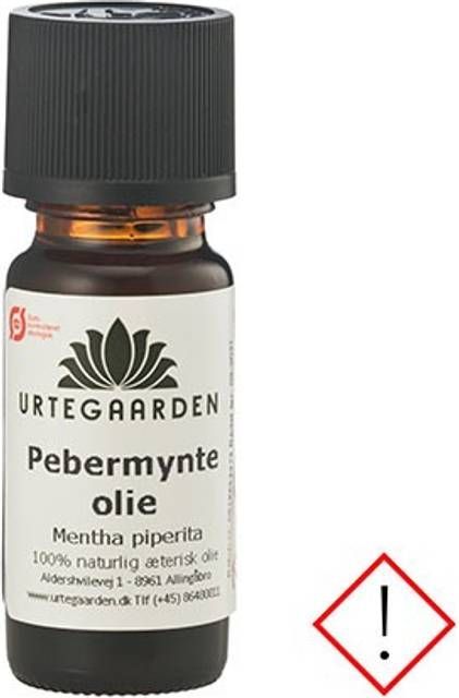 Urtegaarden Pebermynteolie Ø, 10ml.