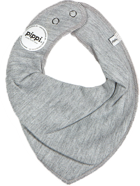 Pippi Baby Savlesmæk i økologisk bomuld - Grey Melange - Onesize