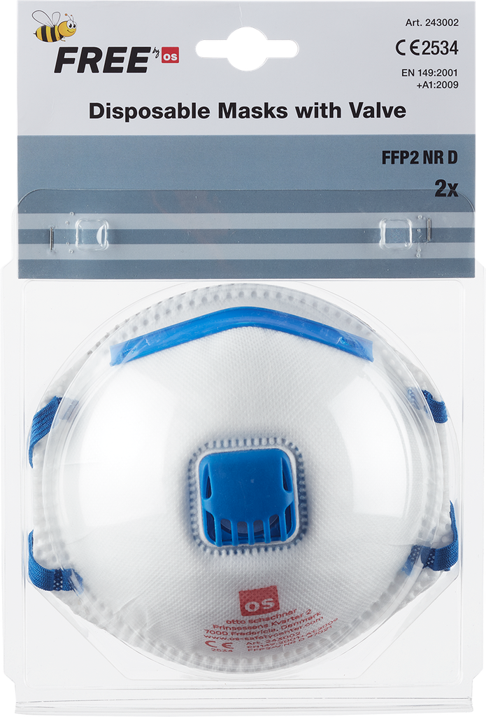 Otto Schachner Støvmaske M. Ventil FFP2 2 Stk.