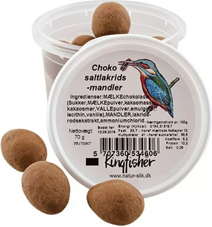 Choko saltlakrids mandler, 70g.
