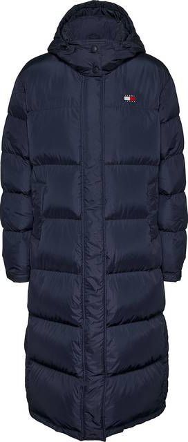 Tommy Jeans Down Hooded Longline Alaska Puffer Coat - Dark Night Navy