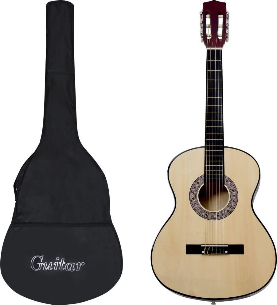 Klassisk guitar med taske for begyndere 4/4 39"