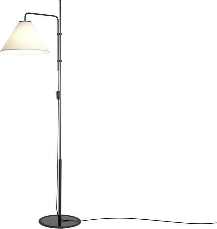 lampefeber funiculí s fabric gulvlampe h: 158 cm - sort/hvid