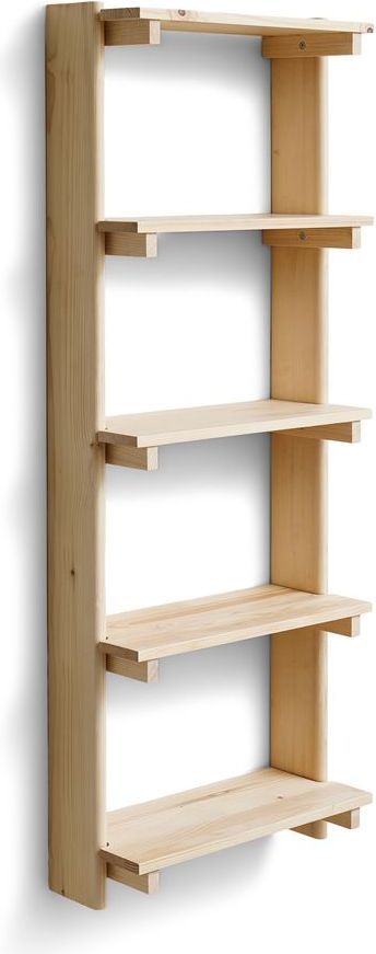 Form & Refine Beam Wall Shelf 5 Pine 60 cm Væghylde