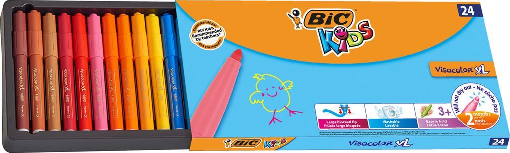 BIC Kids - Visa Color tuscher - 24 ass. fv.