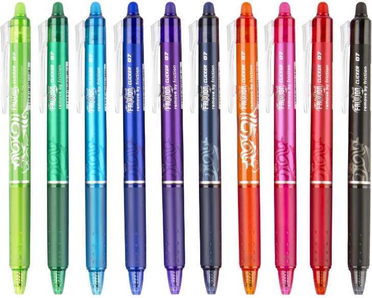 kuglepen pilot frixion clicker sort medium 0,7mm