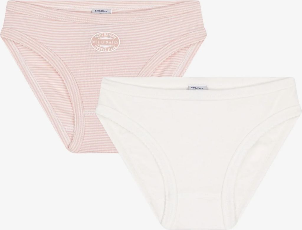 Petit Bateau Trusser 2-Pak - Hvid/Rosa
