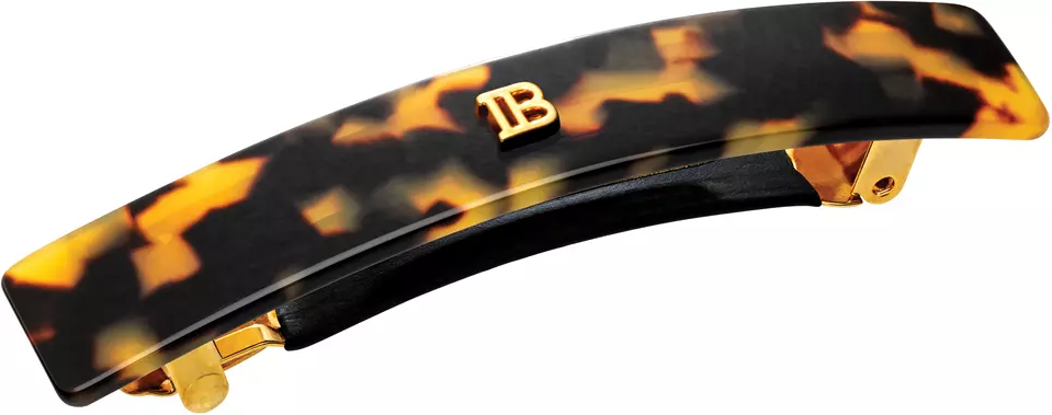 Balmain Cellulose Acetate Barrette Pour Cheveux Medium Tortoise Shell