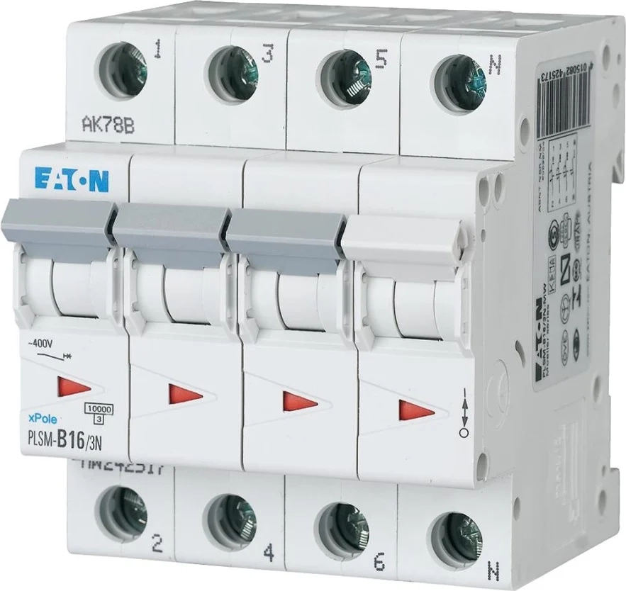 Eaton Automatsikring 40A 3P N C 4M 6KA