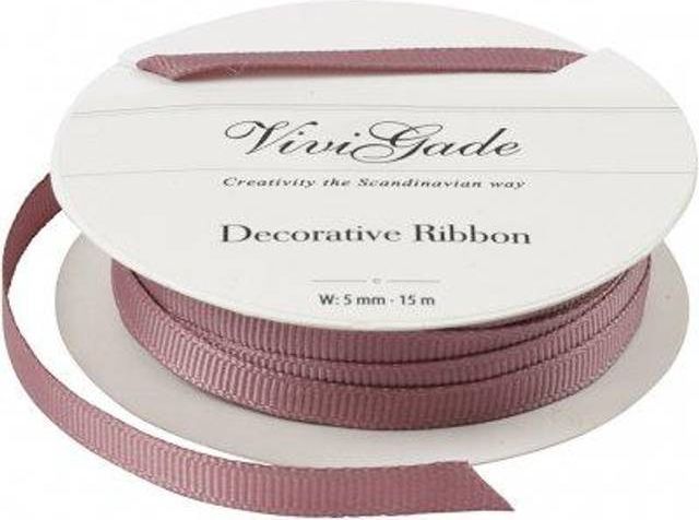 vivi gade dekorationsbånd, 6mm x 15m, rosa