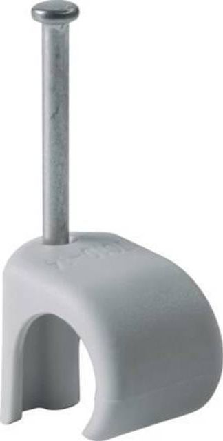 Kabelclips til 8-12mm kabel 30mm søm grå - 100 stk.