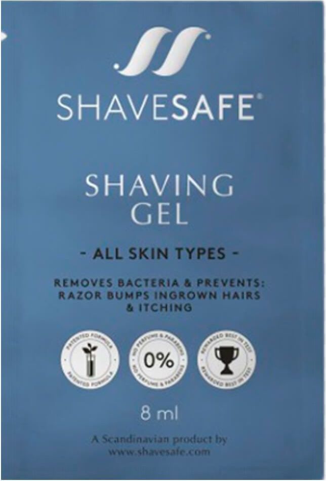 Shavesafe Travel Shaving Gel 8 ml 2 stk.