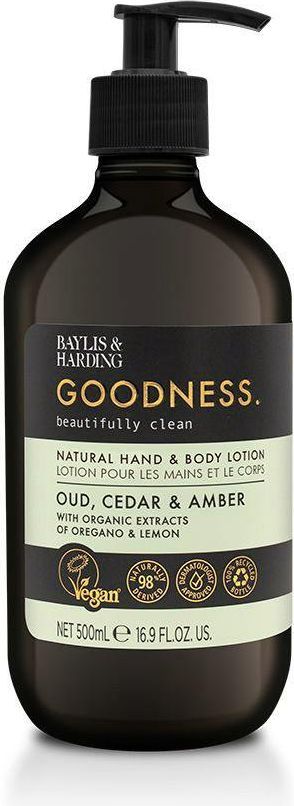 Baylis & Harding Goodness Oud, Cedar & Amber Hand & Body Lotion - 500 ml.