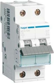 Hager Automatsikring 1P+N C 13A 6kA 2M MCN513E
