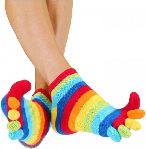ToeToe® Essential Anklet Tåsokker Rainbow Toesocks Str. 35-46