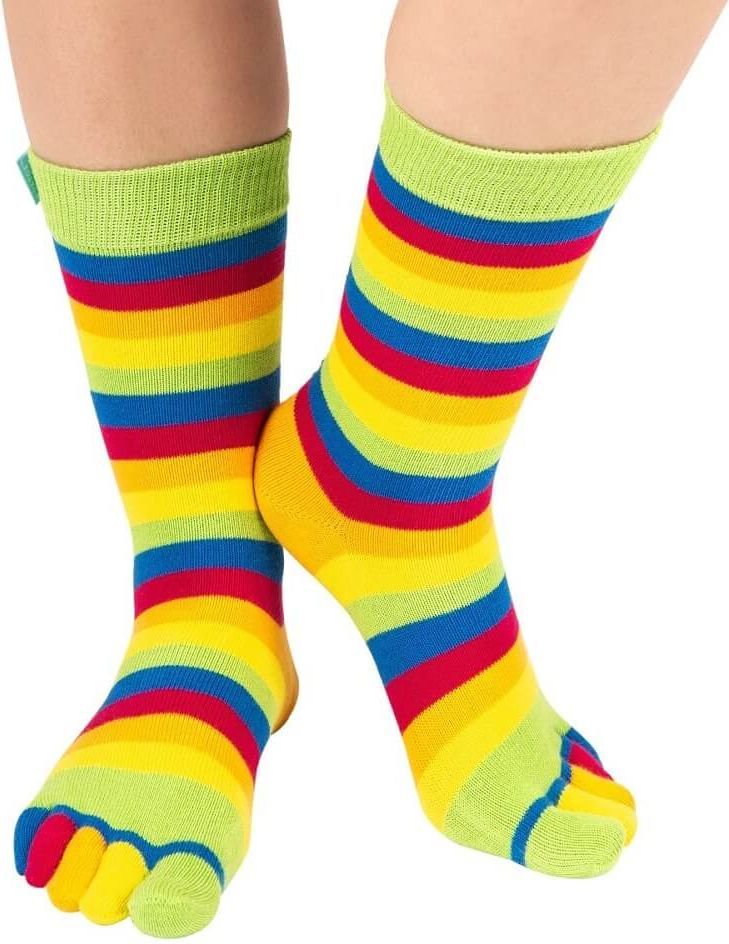 Tåsokker, TOETOE Essential, Stripy Rainbow - One-size