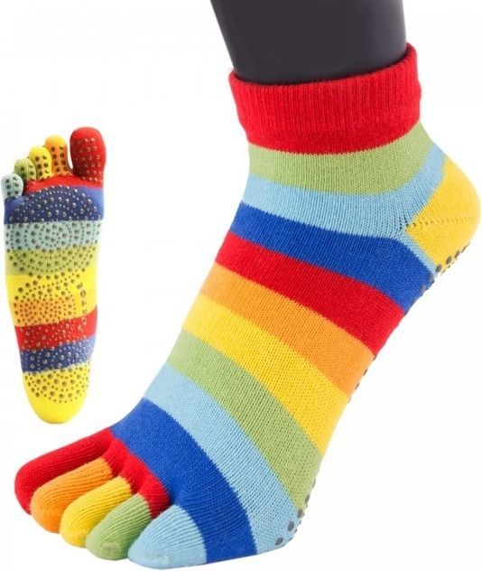 TOETOE Yoga & Pilates Anti-Slip Sole Trainer, Rainbow str. 35-38