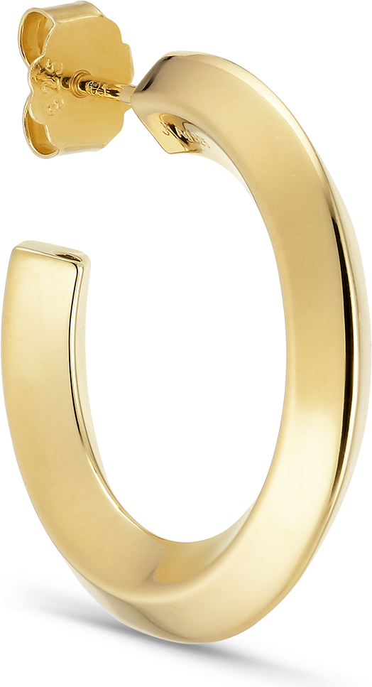 jane kønig half moon ørering single 18 kt. forgyldt sølv hmep-xjk24-1-g