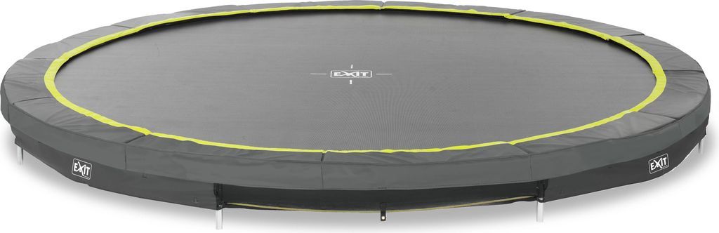 exit - silhouette inground sport trampolin ø366cm - sort