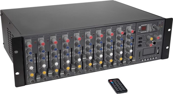 OMNITRONIC RM-1422FXA USB Rack Power Mixer
