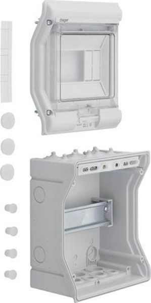 Hager Enclosure 6 module 1 row ip65